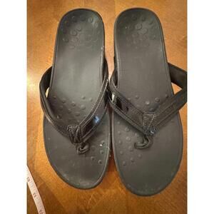 Vionic Black Orthotic Flip Flops Sandals